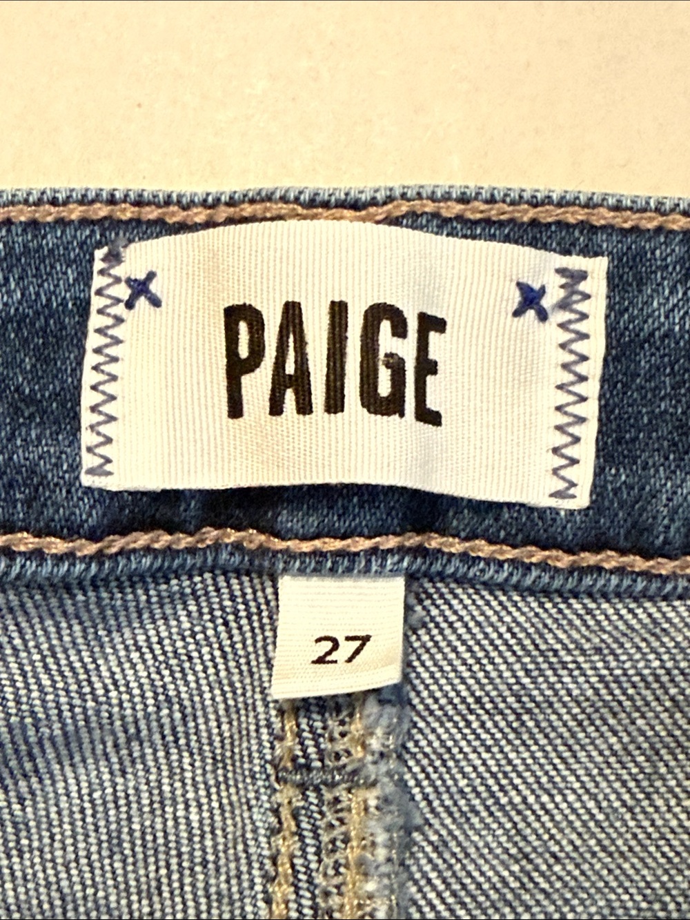Paige High Rise Laurel Canyon Bootcut Jean Medium Wash Zane Size 27 - Picture 10 of 16